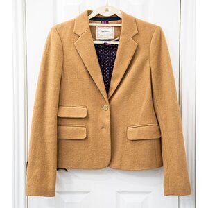 Anthropologie Cartonnier Wool Blend Camel Blazer, size 10